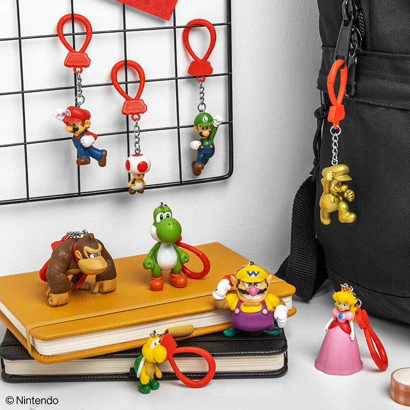 Backpack Buddies keychain set Paladone Super Mario CDU of 24 pcs – assorted characters, collectible accessories