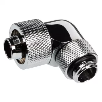 Alphacool Eiszapfen Connector 90 degrees G1/4 inch AG to 16/10mm - Rotatable, chrome Silver