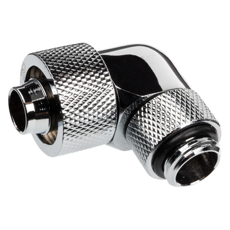Alphacool Eiszapfen Connector 90 degrees G1/4 inch AG to 16/10mm - Rotatable, chrome Silver