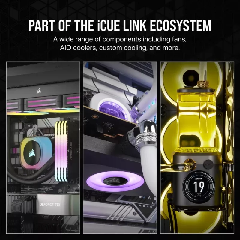 Fan Corsair iCUE LINK RX140 RGB 14 cm Black 300-1700 RPM