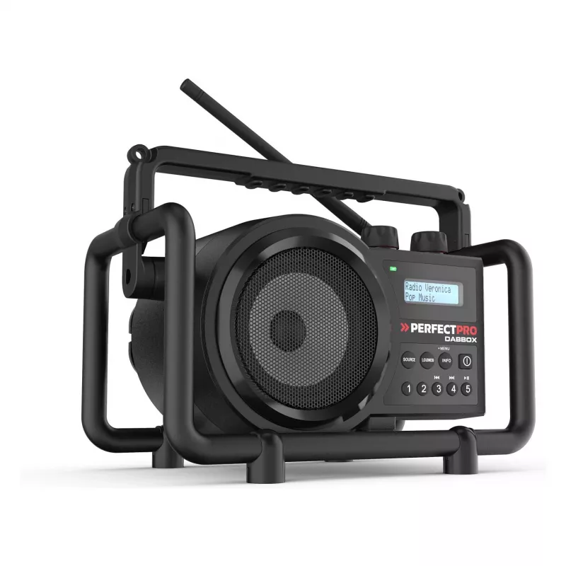 Perfectpro DABBOX Radio da cantiere DAB+ FM AUX Bluetooth antiurto