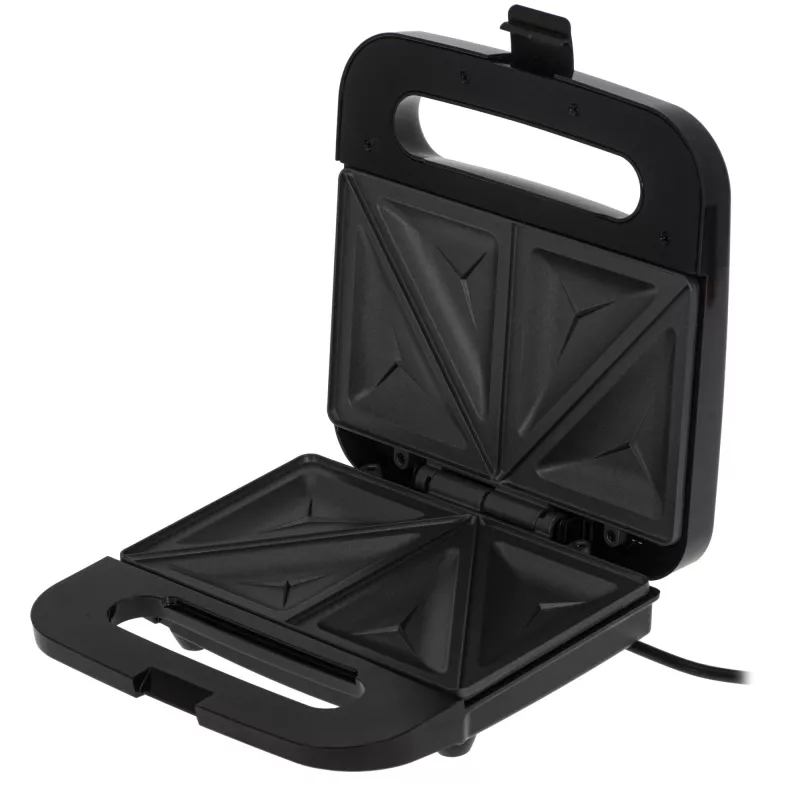 Sandwich maker Adler AD 3076 — 1000 W compact countertop sandwich press, black/silver