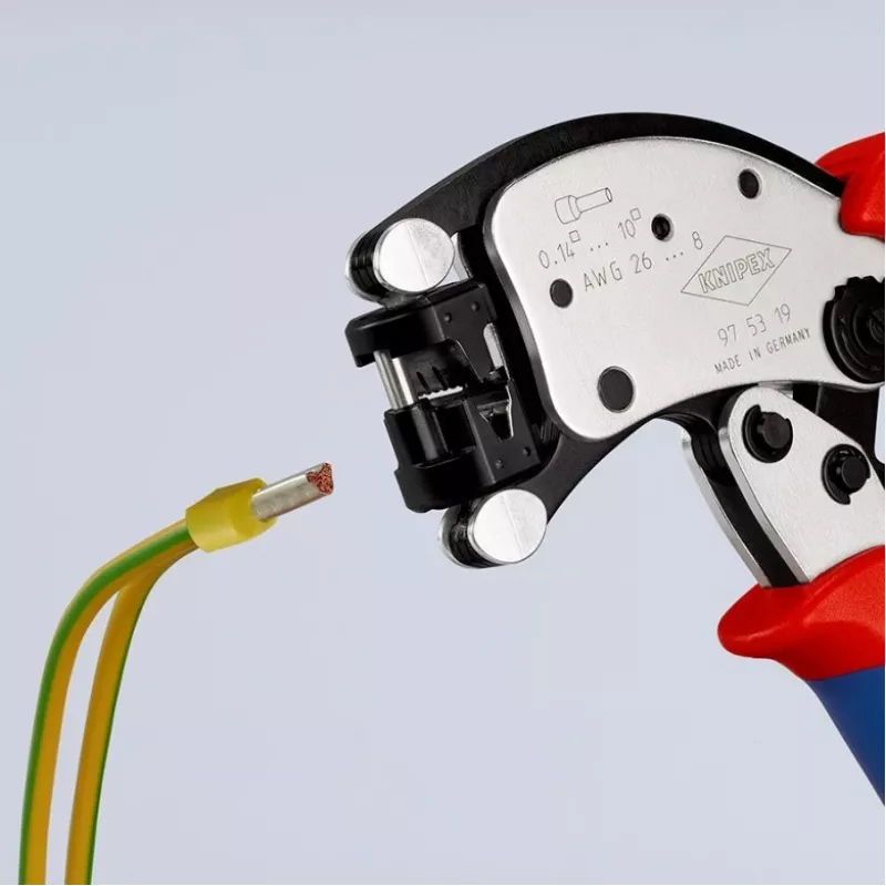 KNIPEX Twistor T self-adjusting crimping pliers Crimping pliers for wire end ferrules