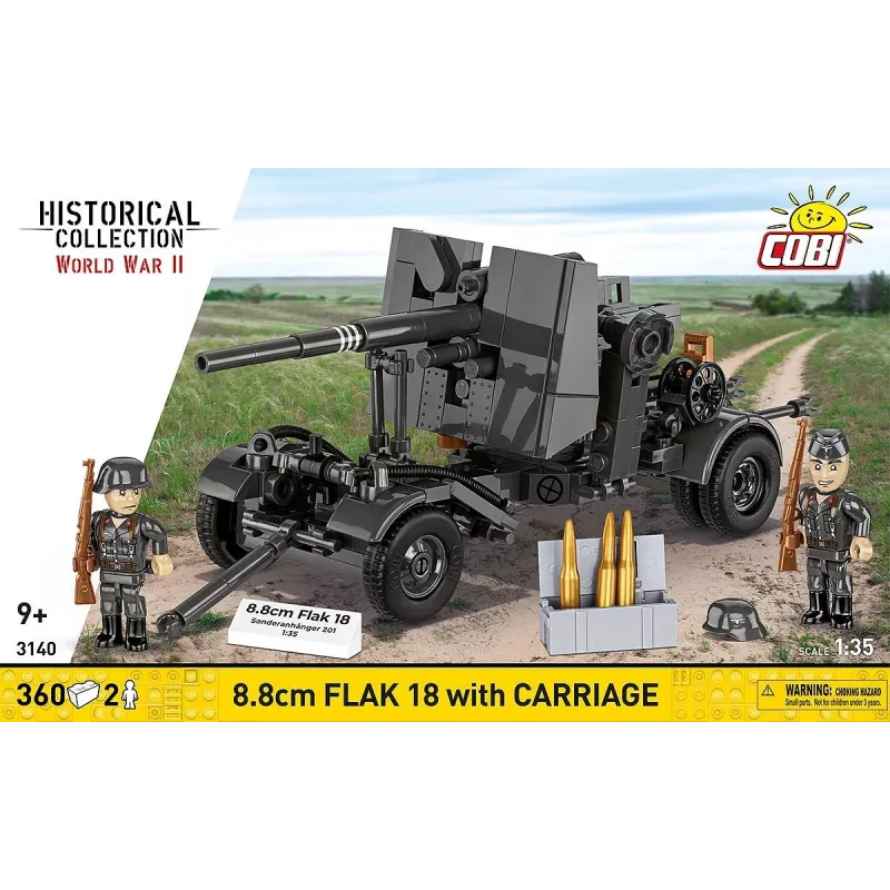 Construction set Cobi Building Blocks 8.8 cm Flak with Trailer — 360 pieces