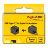 DeLOCK USB Type-C Adapter to Gigabit LAN mini Black