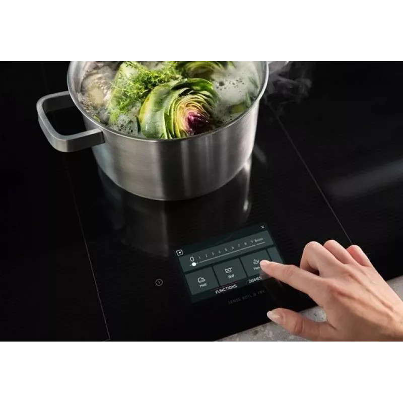 Built-in induction hob Electrolux EIS77453, 4-zone, 680×490×44 mm, black, glass top