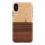 Smartphone case man and wood for iPhone X/XS — model mare, black