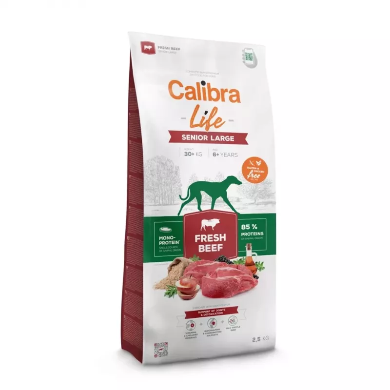Calibra Dog Life Senior Large Breed Fresh Beef Dry Dog Food, 12 kg