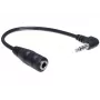 Audio Cable DeLOCK 65397 0.14m 2.5mm Male to 3.5mm Female Black