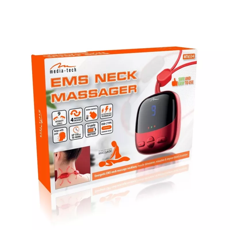 Neck Massager MEDIA-TECH MT6534 with EMS technology, adjustable intensity