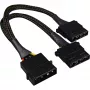 Sharkoon SATA Y power adapter 4P Molex 0.15m bk - Digital/Data - power supply