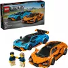Construction toy LEGO Speed Champions set 77238 — Lamborghini Revuelto & Huracán STO, 607 pieces, 2 minifigures, recommended age 10+