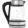 AENO EK1S electric kettle 1.7 L 2200 W Black, Silver, Transparent