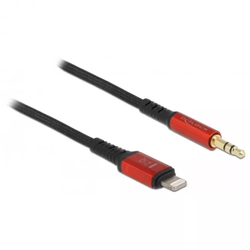 Audio Cable DeLOCK 86587 1.5m 3.5mm Lightning Black
