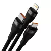 USB Cable Baseus SUP0003351 1.2m USB A USB C/Micro USB-A/Lightning Black