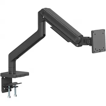 Monitor Mount DIGITUS Single, clamp, for up to 49 inch (124.5 cm), 20 kg, VESA 75x75–100x100, tilt -20° to 50°, height adjustable, black