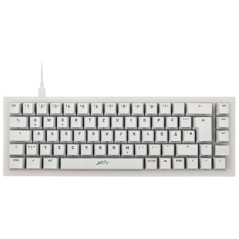 Mechanical TKL Gaming Keyboard XTRFY K5 RGB — tenkeyless, transparent/white
