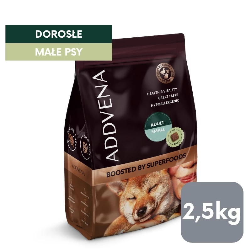 ADDVENA Boosted by superfoods Adult Small Beef - dry dog food - 2,5kg