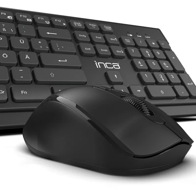 Inca IWS-519 Keyboard Mouse included Office RF Wireless QWERTY Turkish Black