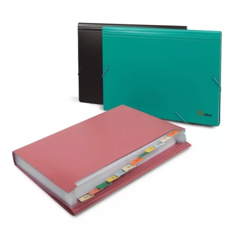 Divider Book Forpus FO21642 Green Plastic A4