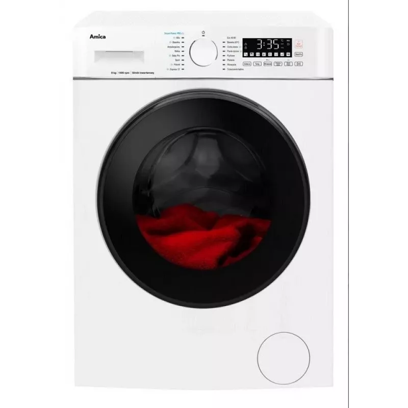 Washing Machine Amica Capacity 8kg, Energy Class a, 1400 RPM, 16 Programmes, White