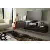 Cama TV cabinet SIGMA 3 180 black/black gloss + biały