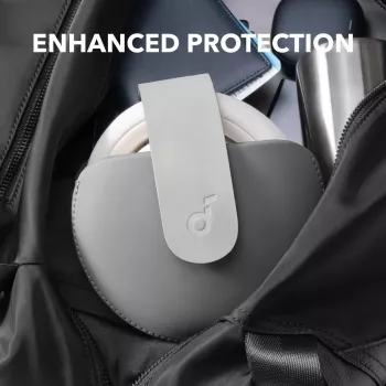 Headphones case Anker Soundcore Space One Pro with magnetic metal buttons, gray