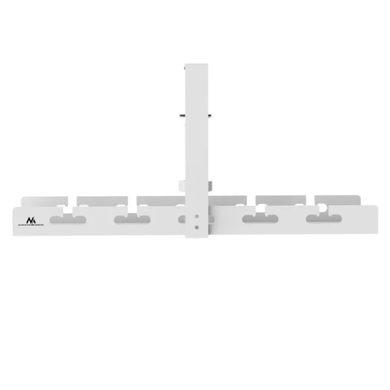 Under-desk cable organizer MACLEAN MC-105 W — steel, white, max load 5 kg, fits desk thickness 0.5–50 mm