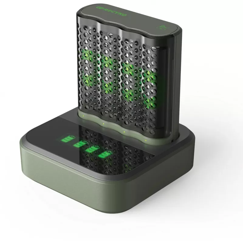 Battery charger docking station GP M452 for NiMH Micro AAA, Mignon AA rechargeable cells