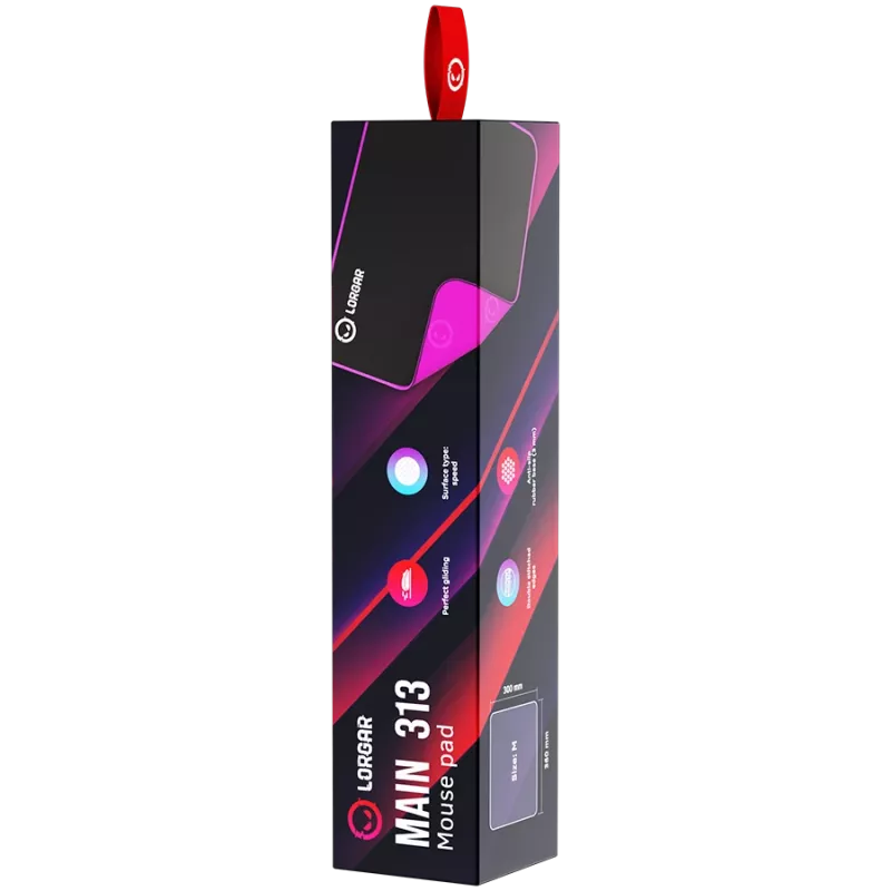 Gaming mouse pad Lorgar LRG-GMP313 Black Purple 360x300mm