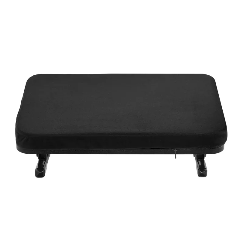 Footrest MACLEAN MC-460 ergonomic cushioned metal footrest, non-slip base, tilt -20–20°, max load 20 kg, black