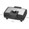 Clatronic WA 3606 waffle iron 2 waffle(s) Black,Stainless steel 800 W