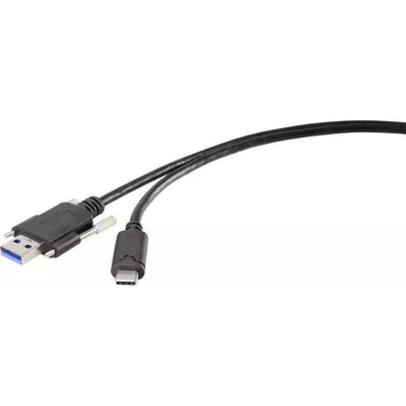 Renkforce RF-3386040 Cable Adapter USB 3.2 Type A USB-C Black (RF-3386040)