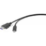 Renkforce RF-3386040 Cable Adapter USB 3.2 Type A USB-C Black (RF-3386040)