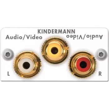 KIND Connection Plate White 7444AZA530 Video/Audio L/R 50x50 1/2 1 (7444AZA530)