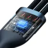 USB Cable Baseus CASS030003 1.2m USB A USB C/Micro USB-A/Lightning Blue