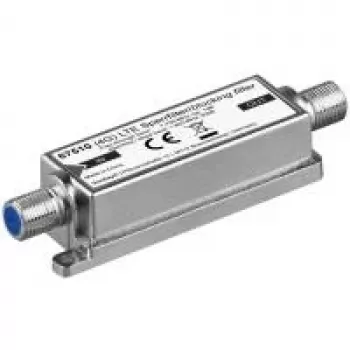 Wentronic Goobay LTE/4G SPERRFILTER, F-Socket - F-Socket, F-Socket - for interference-free DVB-T/T2 HD reception (67510)