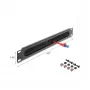 Brush strip 12 inch 1U DELOCK metal housing dark grey for rack cable management