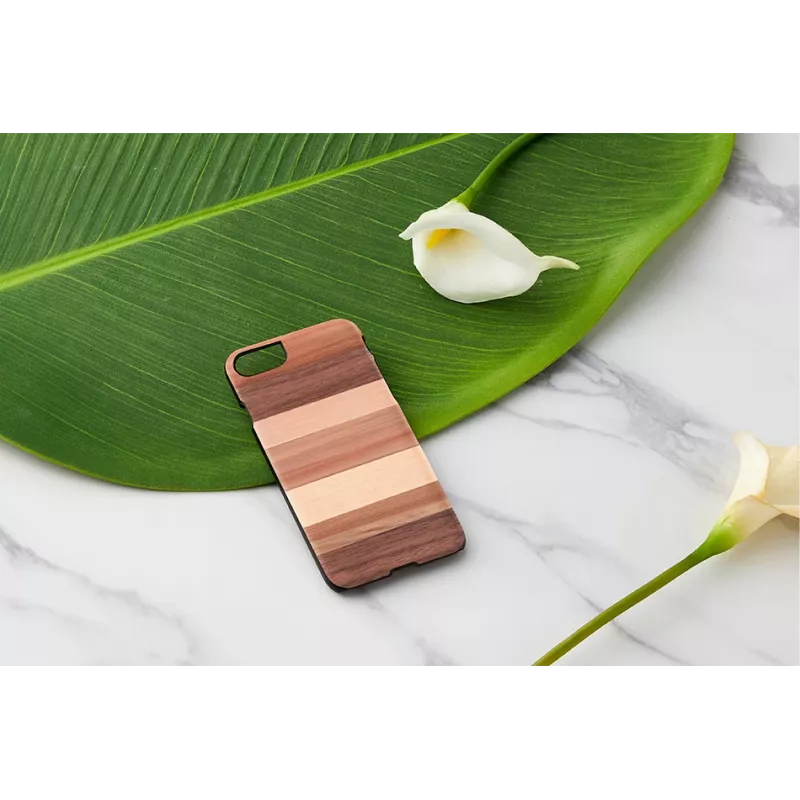 Phone case man and wood for iPhone 7/8 — sabbia black