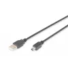 Digitus ASSMANN - USB Cable - USB Type A, 4-pin (M) - Mini-USB, Type B (M) - 1 m (USB / Hi-Speed USB) - Moulded - Black (AK-300108-010-S)
