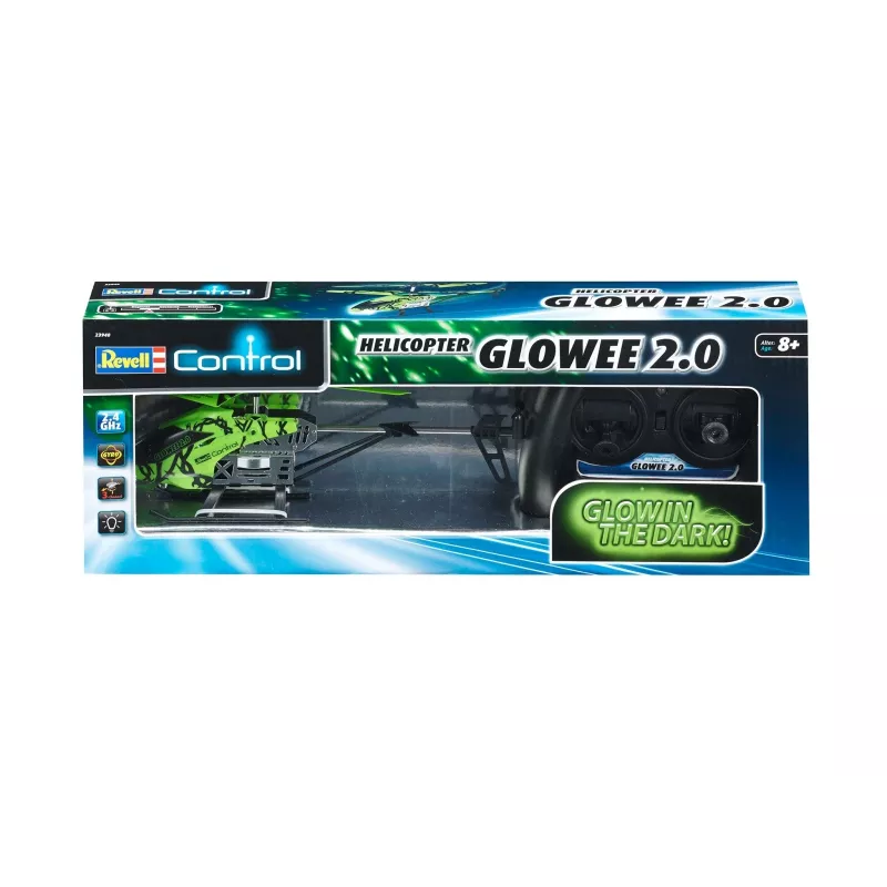 Helicopter REVELL Revell GLOWEE 2.0 with Gyroscope, LiPo 250 mAh, for ages 8+