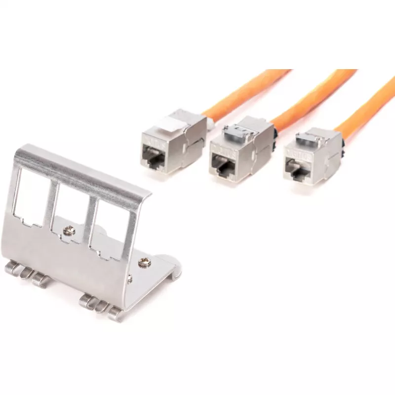Adapter Digitus AN-25183 for 3x Keystone module Stainless steel