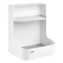 MACLEAN ER-442 Ergo Office Under-Desk Storage Box Organizer with Accessories Shelf, White, Max 5kg