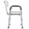 Shower stool with backrest and handles