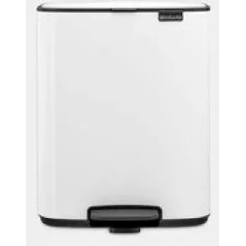 Brabantia Bo Pedal Bin 12 L Rectangular Steel White
