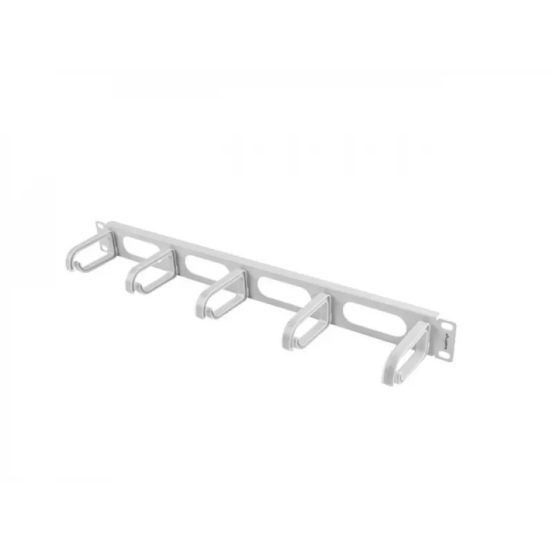 Rack cable management panel LANBERG AK-1205-S, 1U metal, 19 inch (48.3 cm), depth 80 mm, grey