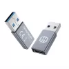 Cable Gender Changer GRAUGEAR G-AD-CTA-10G USB-A to USB-C Silver