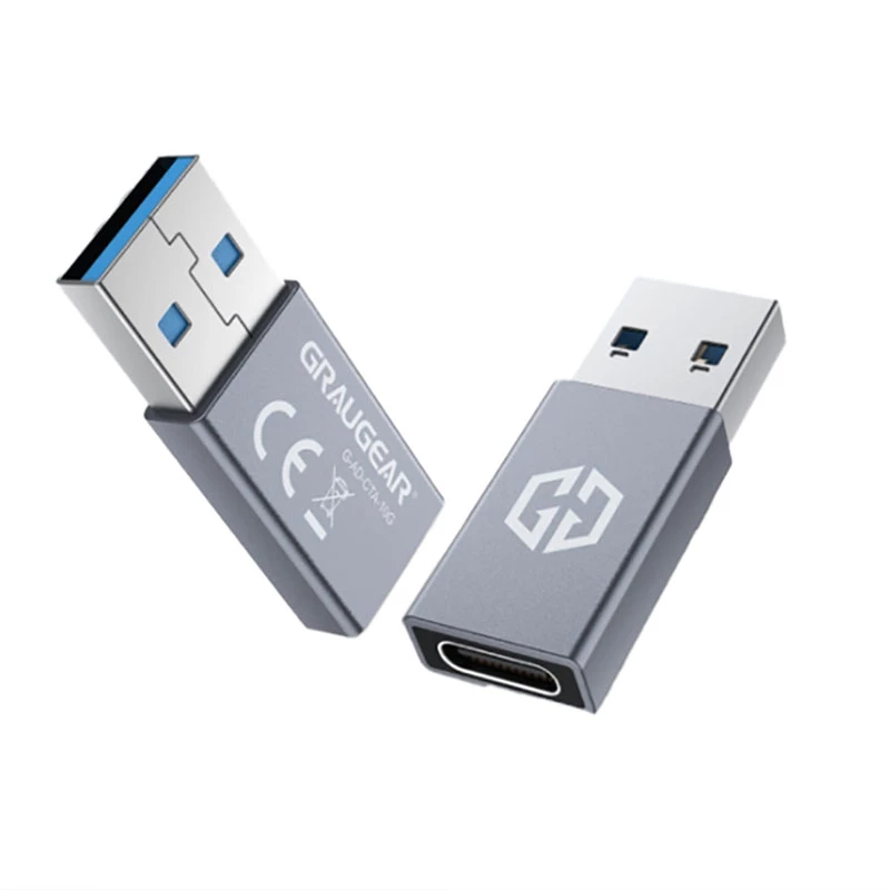 Cable Gender Changer GRAUGEAR G-AD-CTA-10G USB-A to USB-C Silver