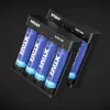 XTAR MC4S 4-slot desktop battery charger for cylindrical Li-ion 18650 and NiMH (A/AA/AAA/AAAA/C/D), 1 A output, 5 V input, black