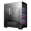 PC case DeepCool CG580 4F Midi Tower — ATX/ITX/MicroATX, tempered glass, 3×120mm+1×120mm fans, 2×3.5 inch & 2×2.5 inch, USB-A×2 USB-C×1, black